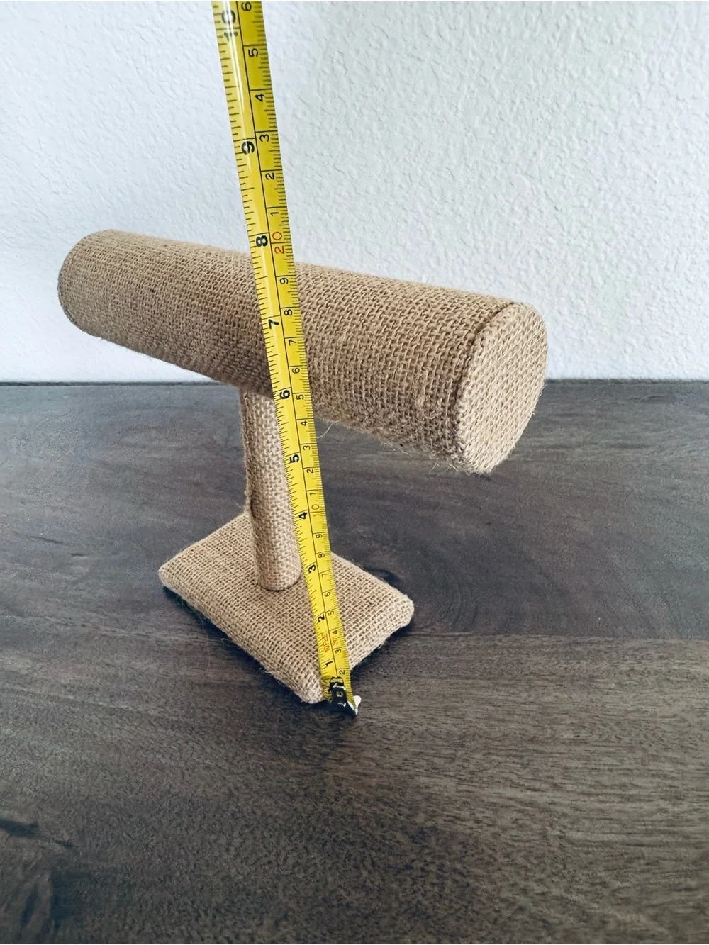 Burlap Bracelet Jewelry Organizer Stand Display